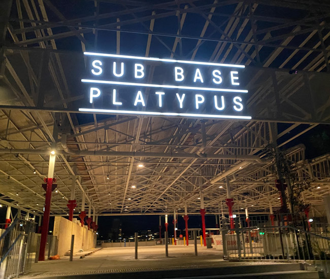 Sub Base Platypus Torpedo Factory North Sydney Night 650X550
