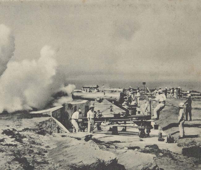 Postcard Big Gun Practice Middle Head Mosman Sydney Nma 650X550