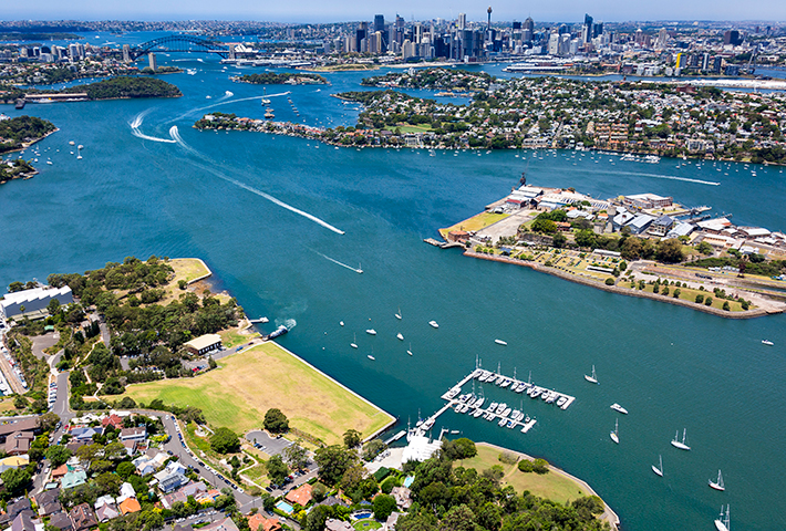 Woolwich Parklands Cockatoo Island Sydney Harbour Aerial 710X480