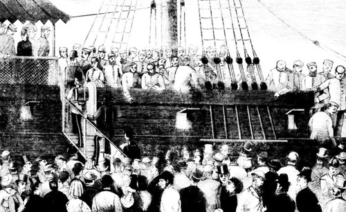 Departure of troops from NSW, Illustrated Sydney News, 6 September 1870, NLA 18365329